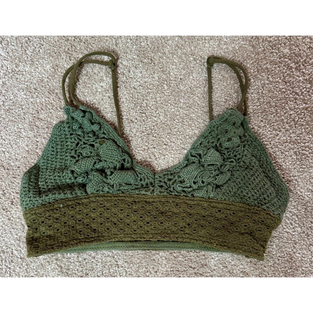 Out From‎ Under Urban Outfitters Green Crochet Bralette Women's S